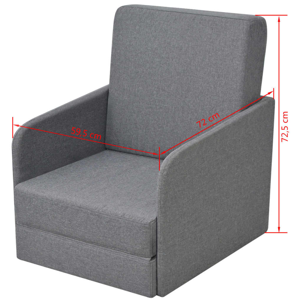 Fauteuil-lit pliable en tissu