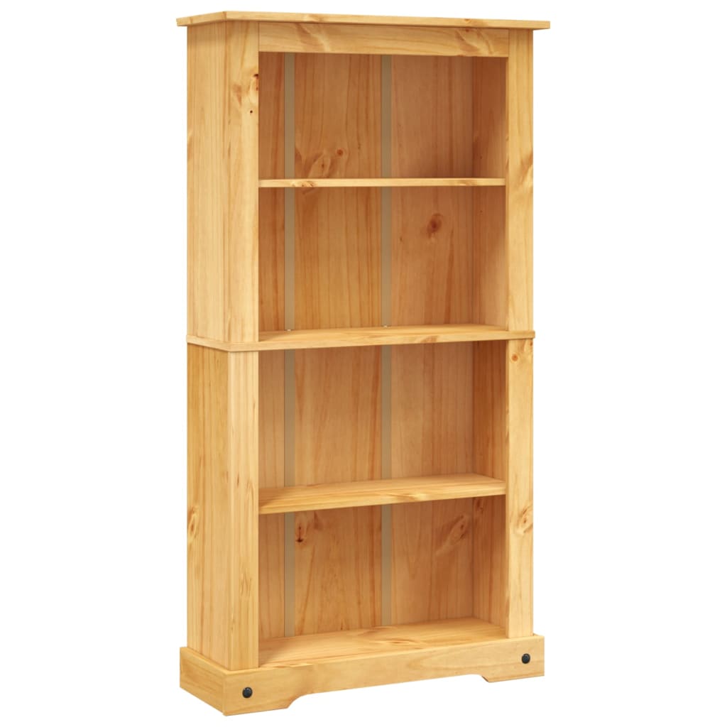 Boekenkast grenenhout met 3 planken Corona-stijl 81x29x100 cm