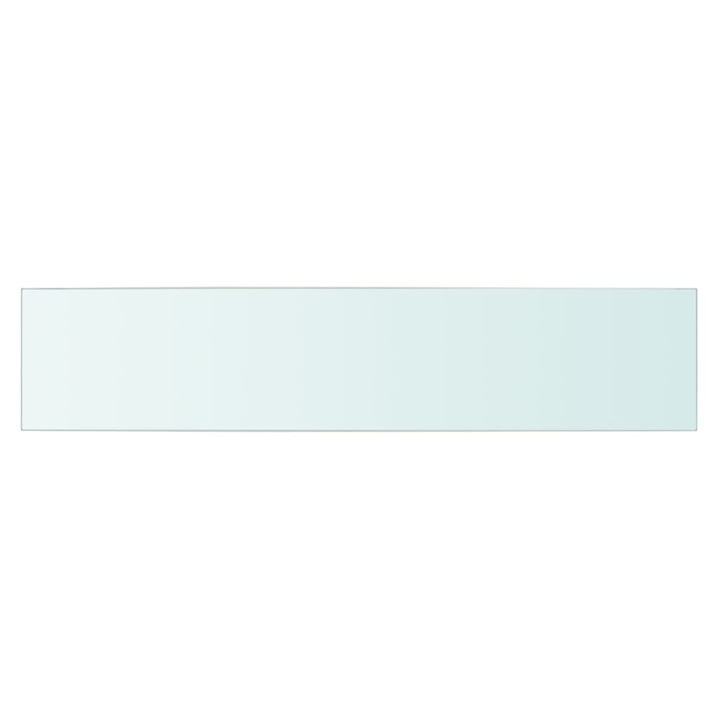 Wandschap transparant 90x12 cm glas