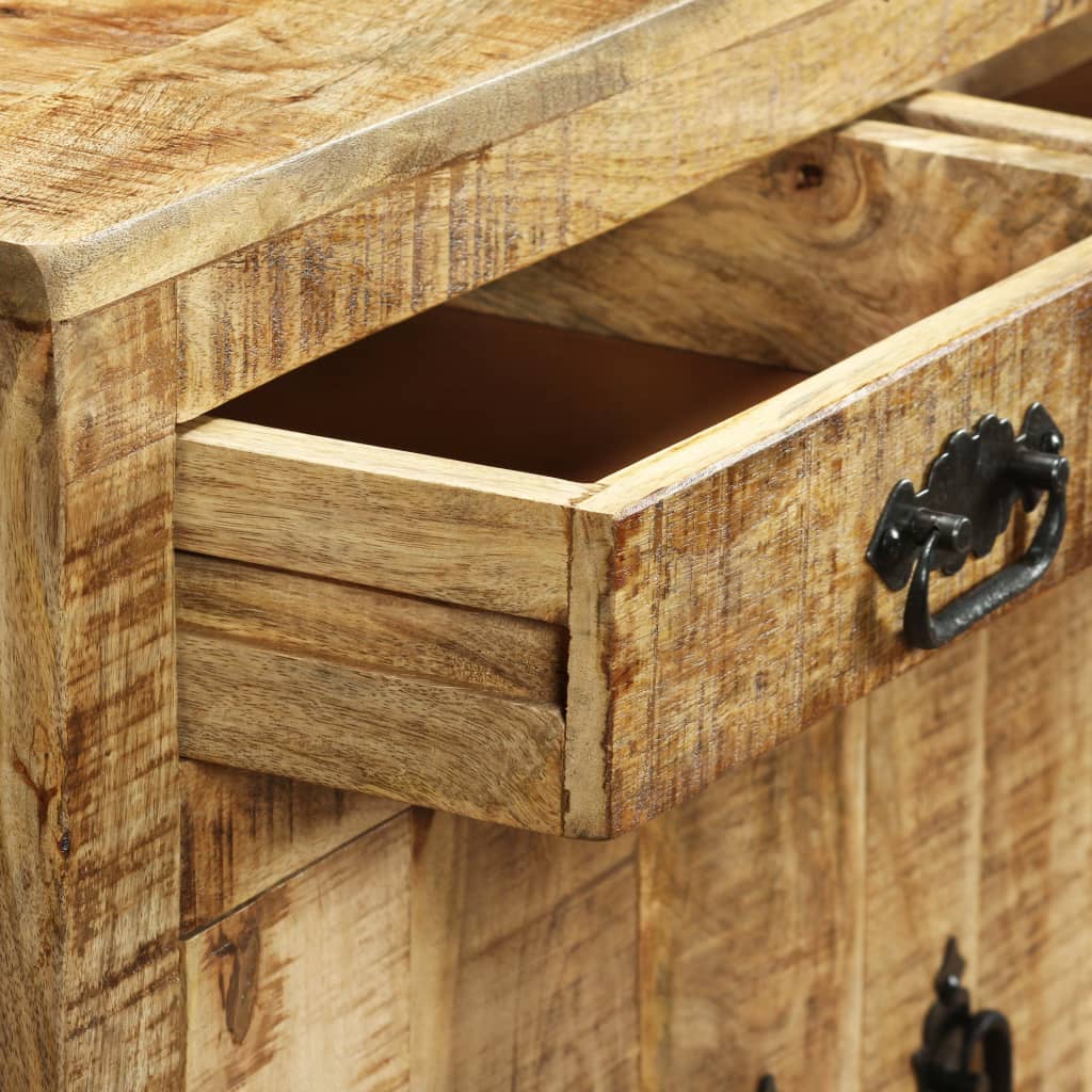 Buffet 80x30x65 cm en bois de manguier massif brut