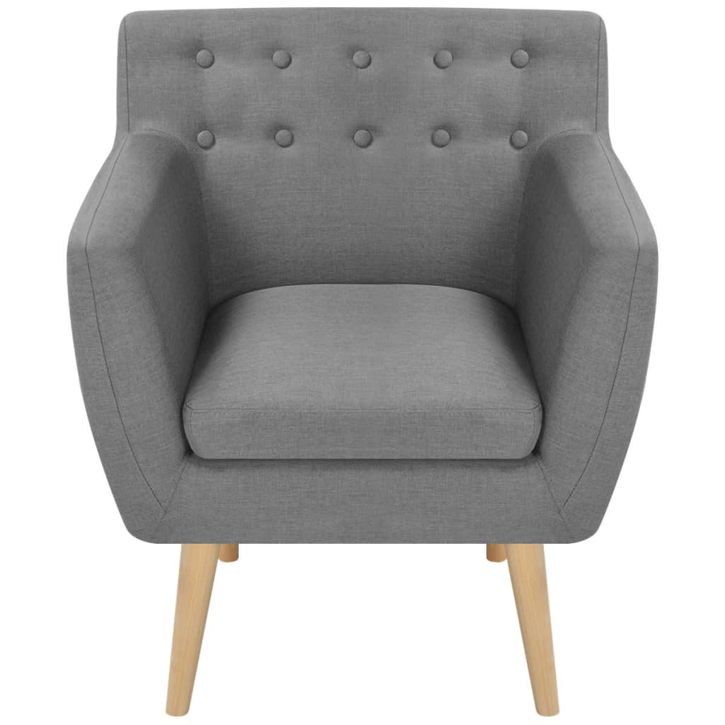 Fauteuil stof lichtgrijs