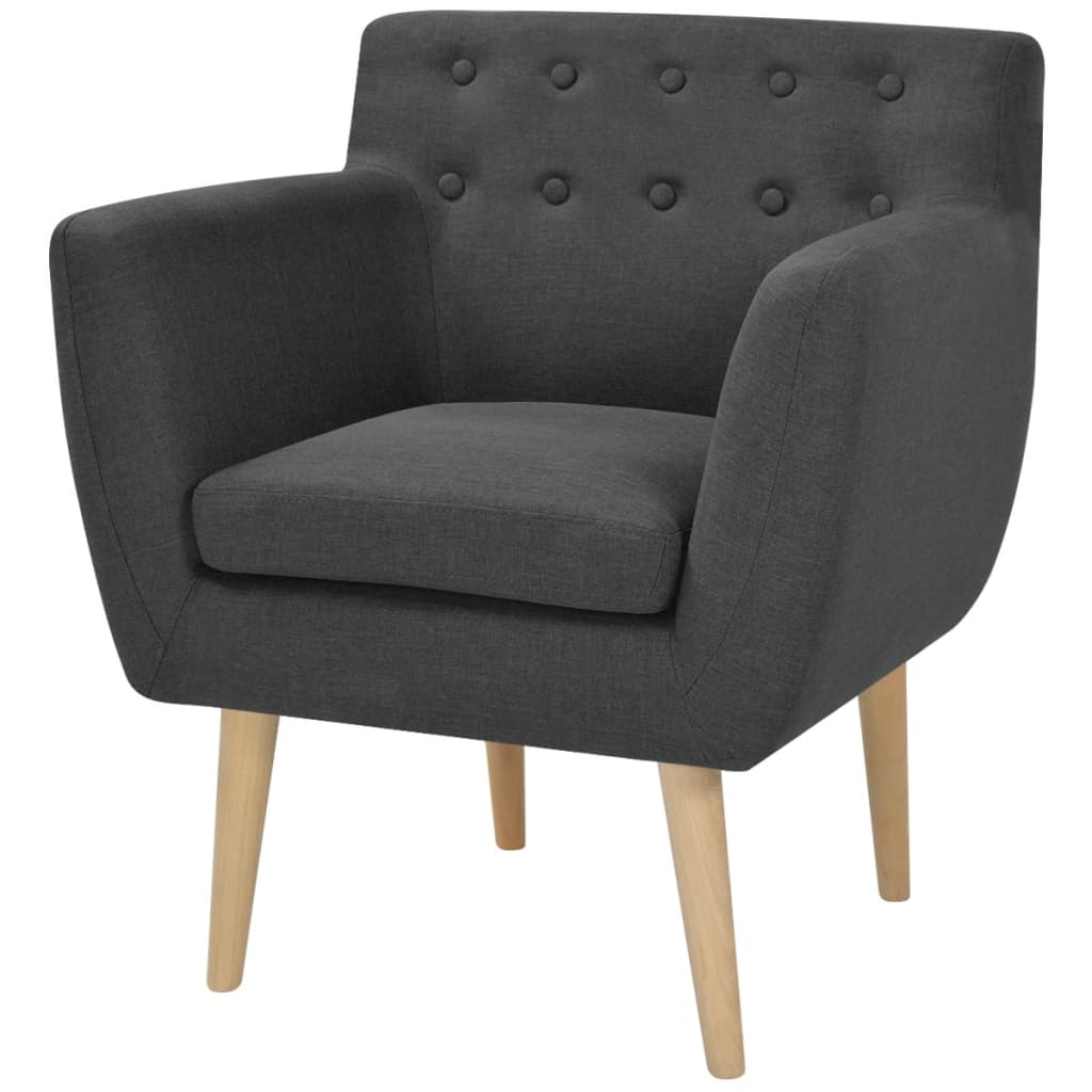 Fauteuil tissu gris clair