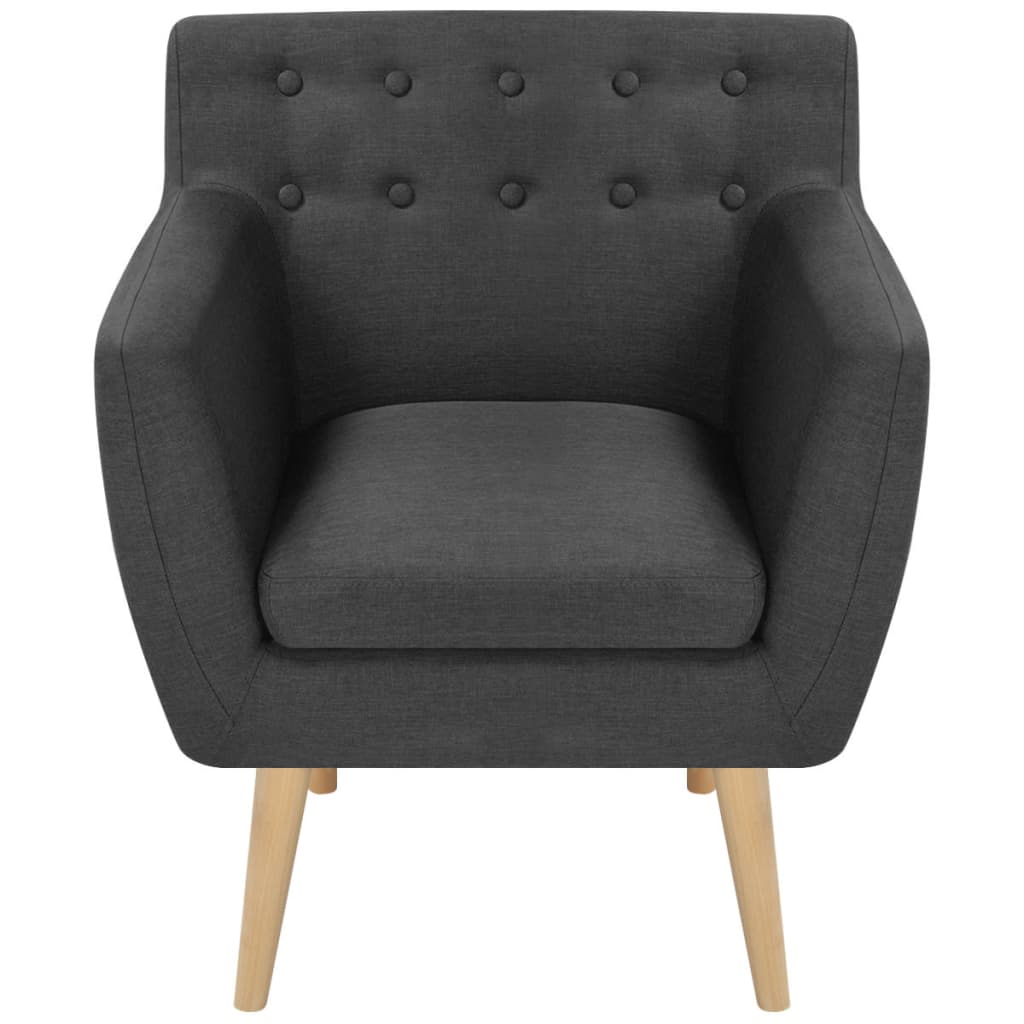 Fauteuil stof lichtgrijs