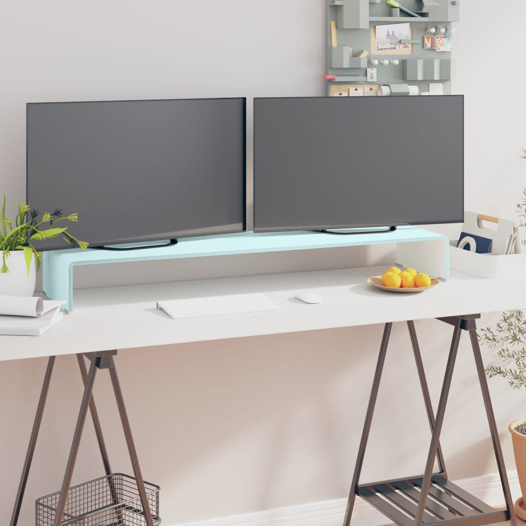 Meuble TV/rehausseur de moniteur 120x30x13 cm verre