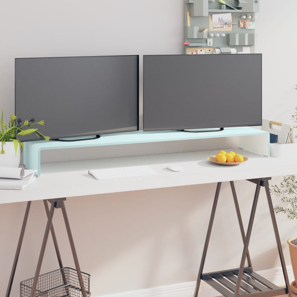 TV-meubel/monitorverhoger 120x30x13 cm glas