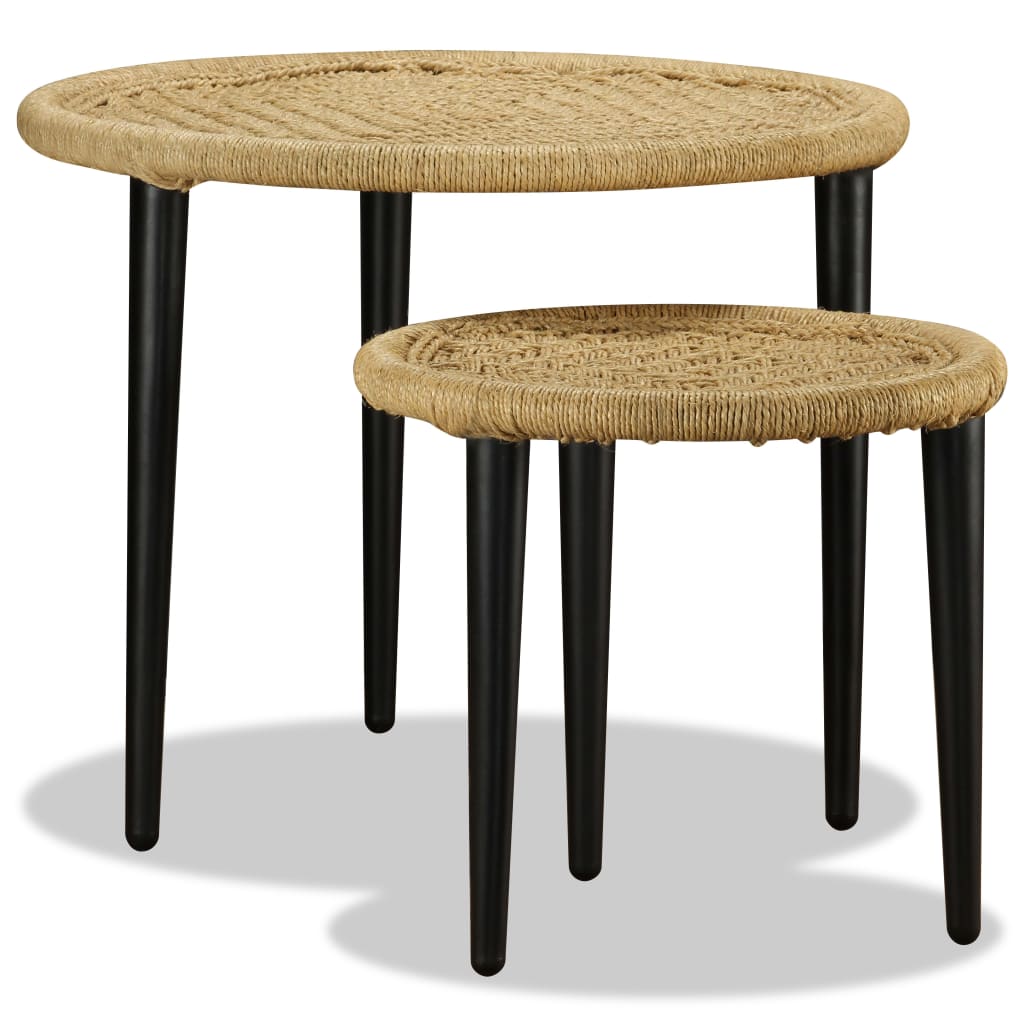 Ensemble table basse 2 pièces jute naturel