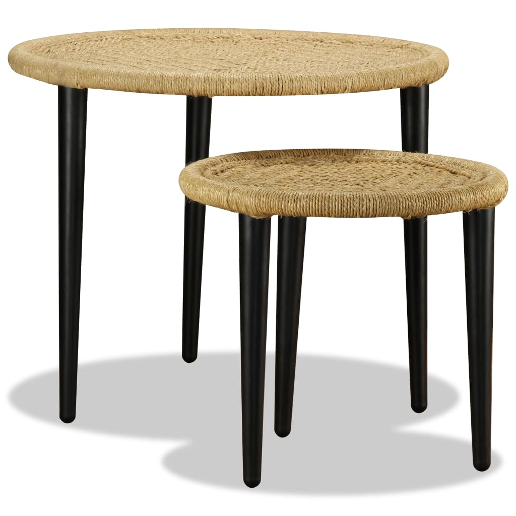 Ensemble table basse 2 pièces jute naturel