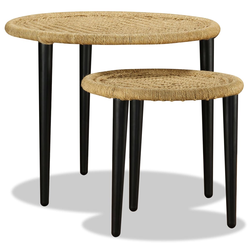 Ensemble table basse 2 pièces jute naturel