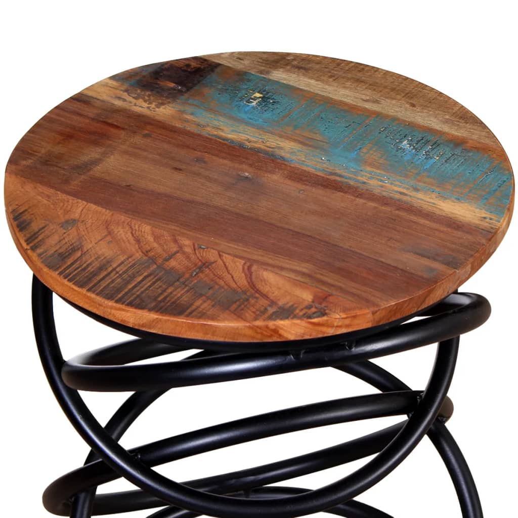 Table d'appoint en bois massif recyclé