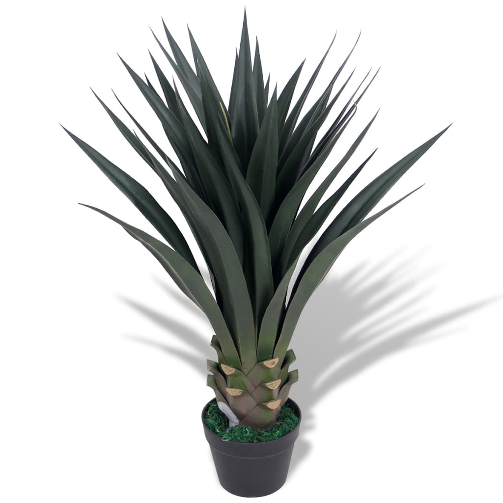 Kunst sanseveria plant met pot 90 cm groen