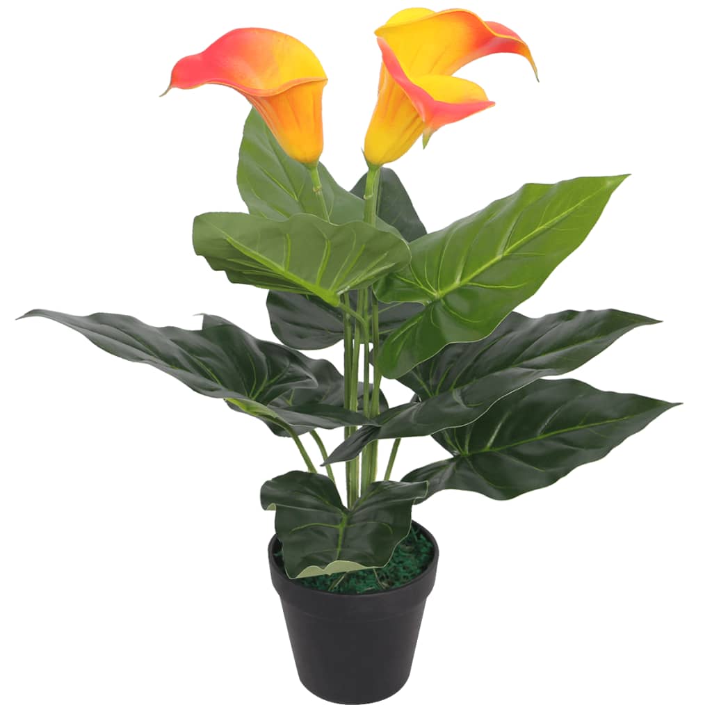 Kunst calla lelie plant met pot 85 cm