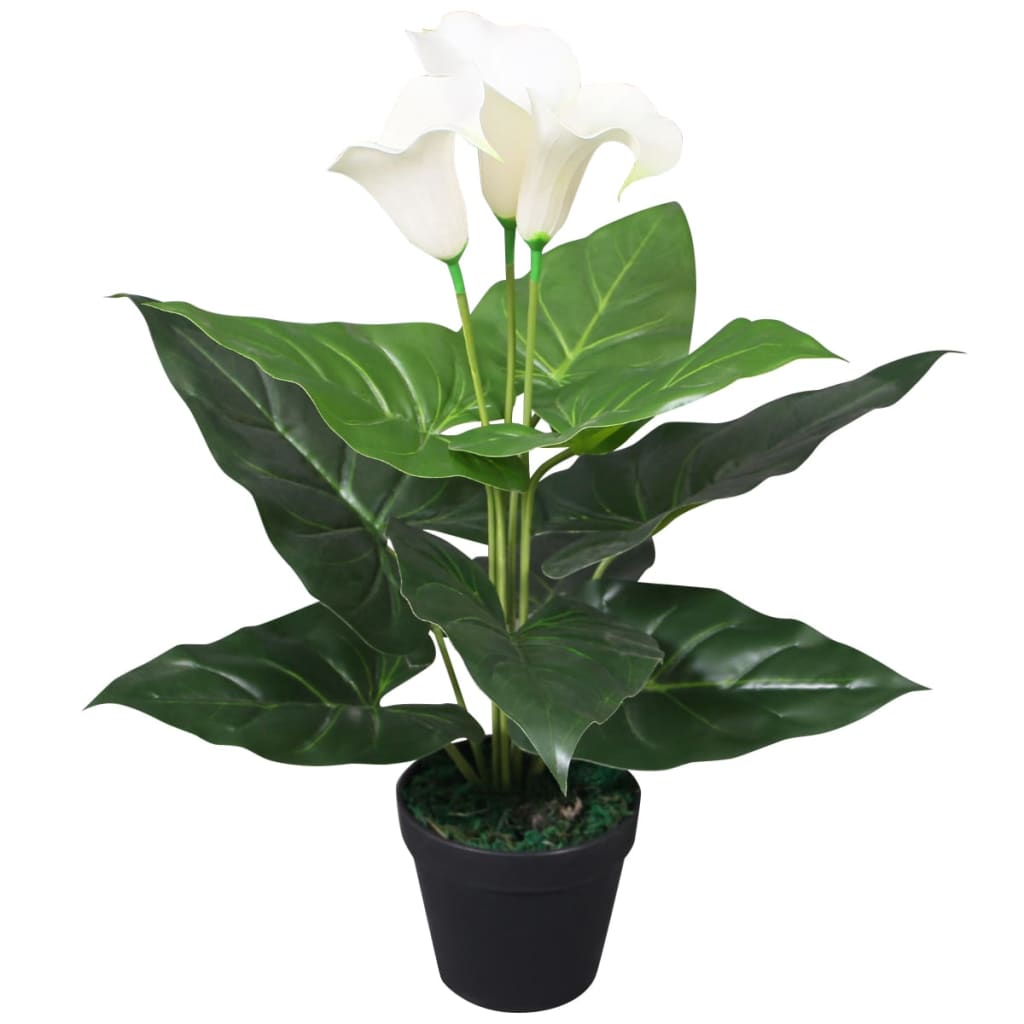 Kunst calla lelie plant met pot 85 cm