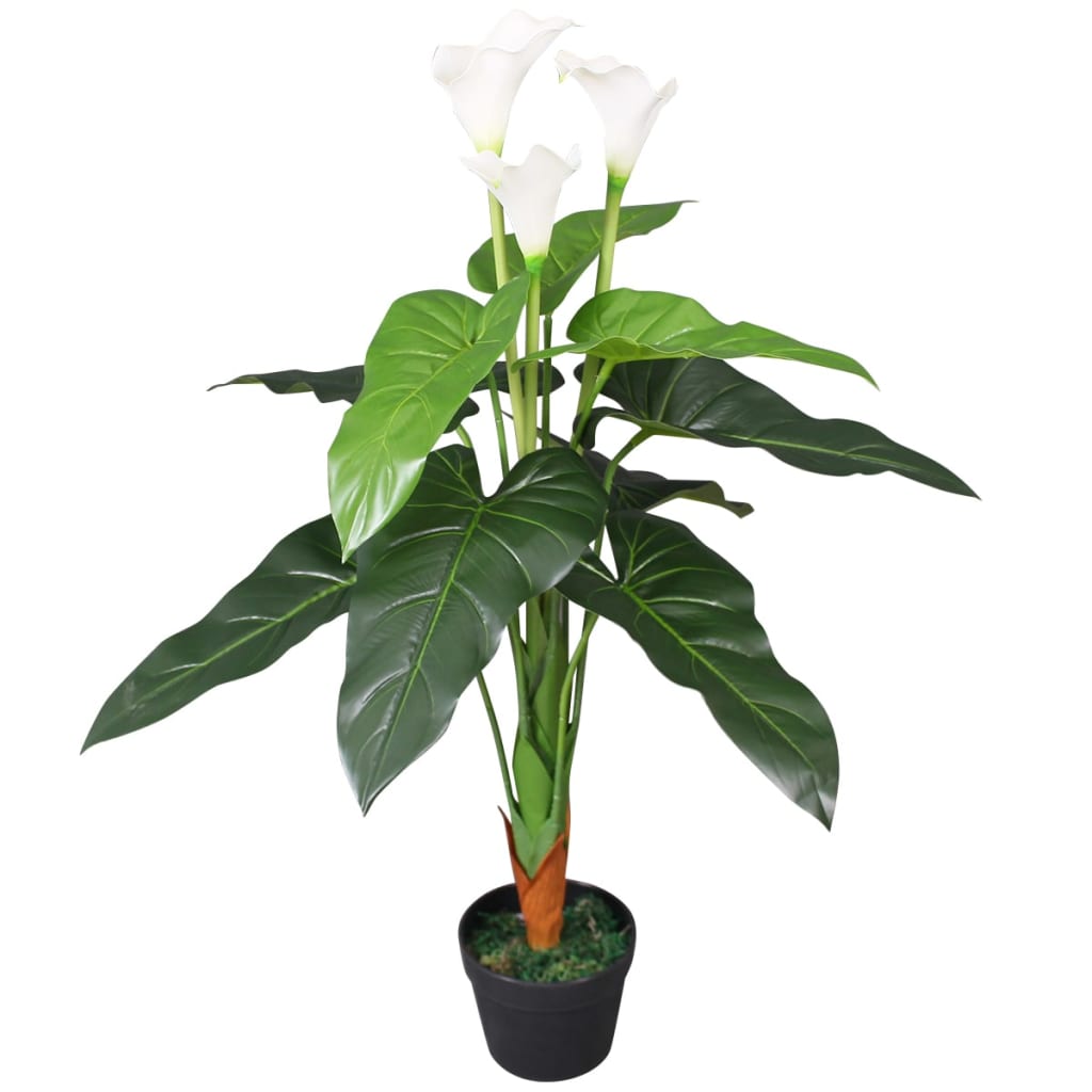 Kunst calla lelie plant met pot 85 cm