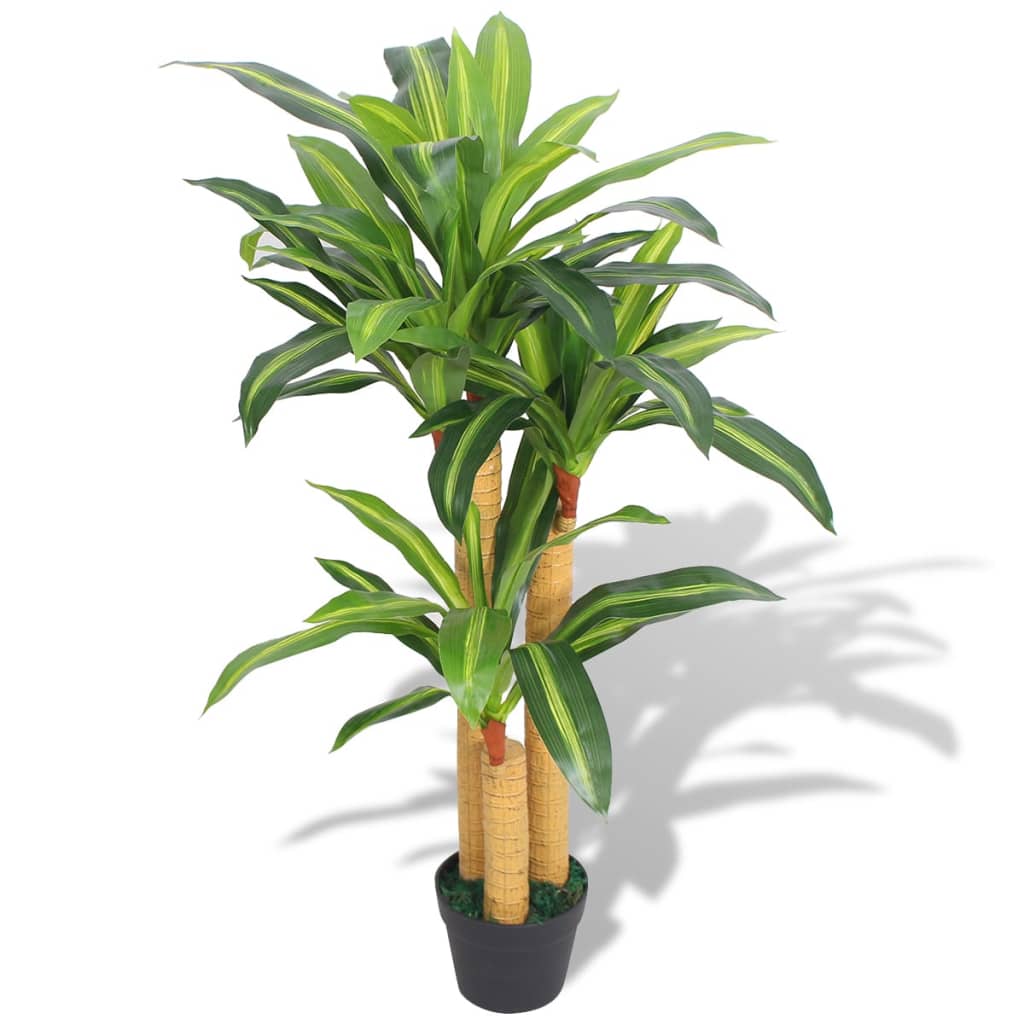 Kunst sanseveria plant met pot 90 cm groen