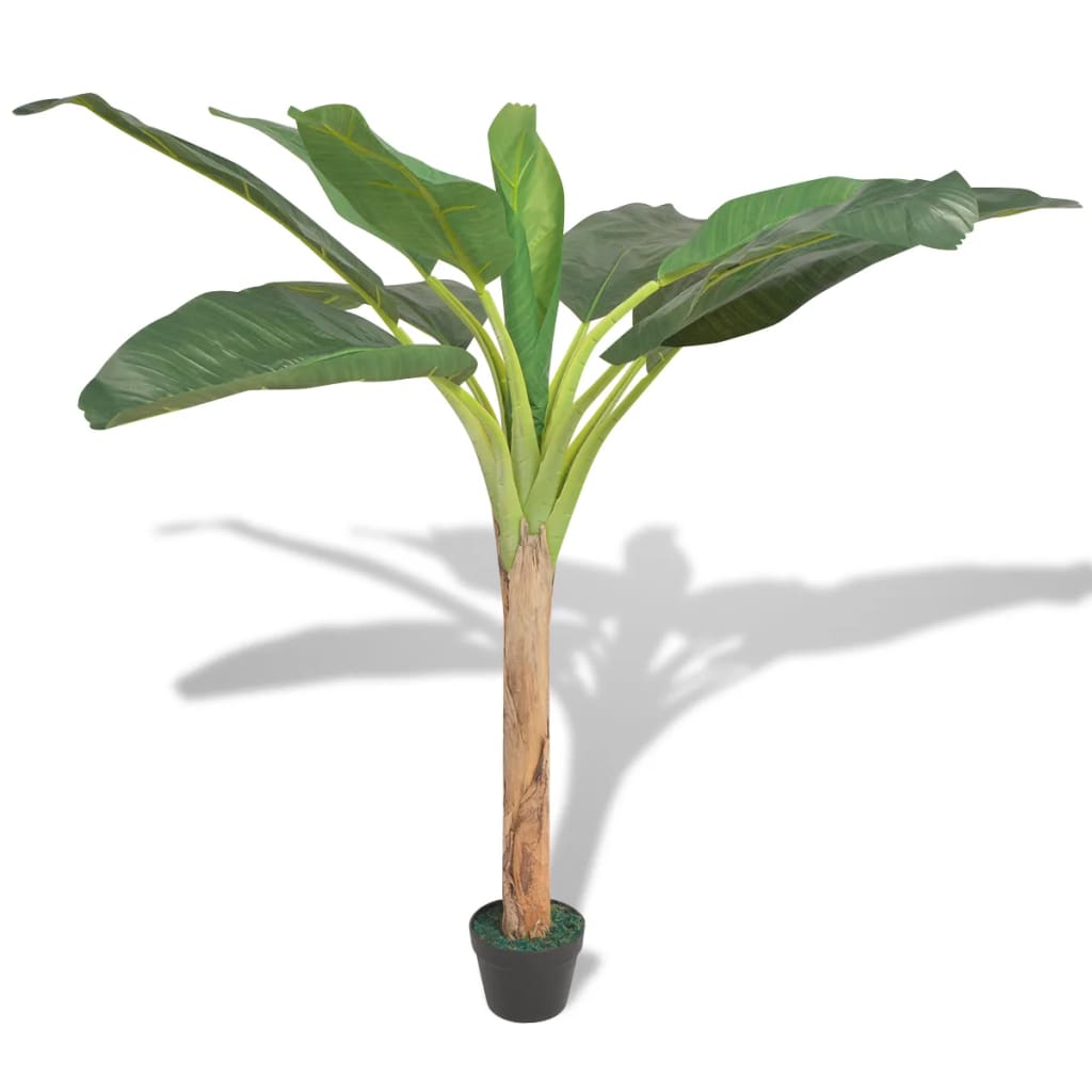 Kunst bananenboom plant met pot 175 cm groen