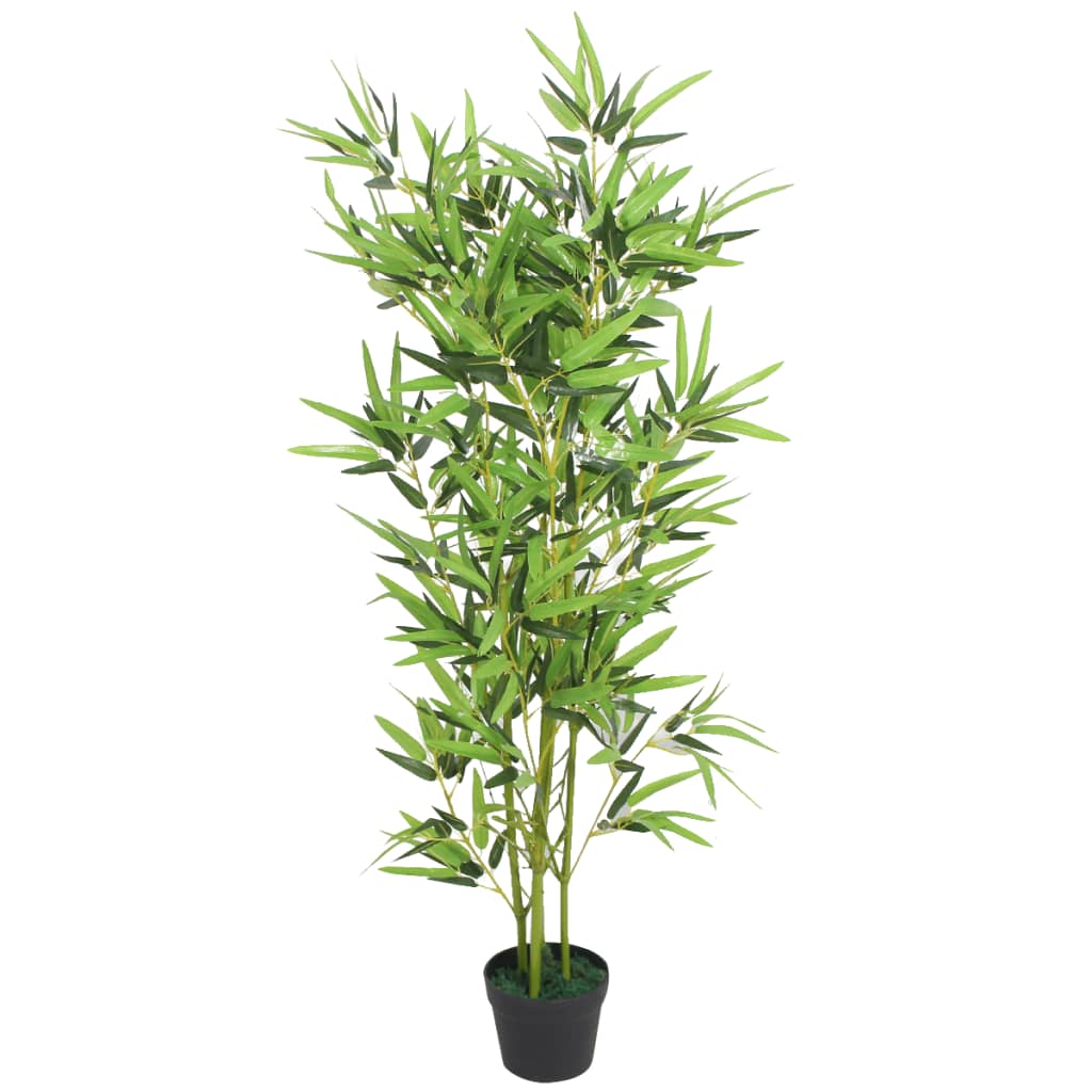 Plante artificielle avec pot bambou 120 cm vert