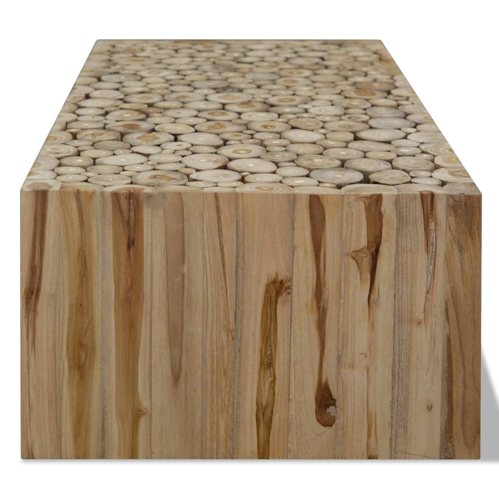 Table basse 90x50x30 cm bois de teck véritable