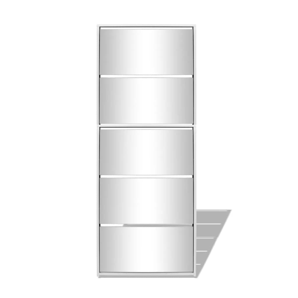 Schoenenkast met 5 spiegels 63x17x169,5 cm