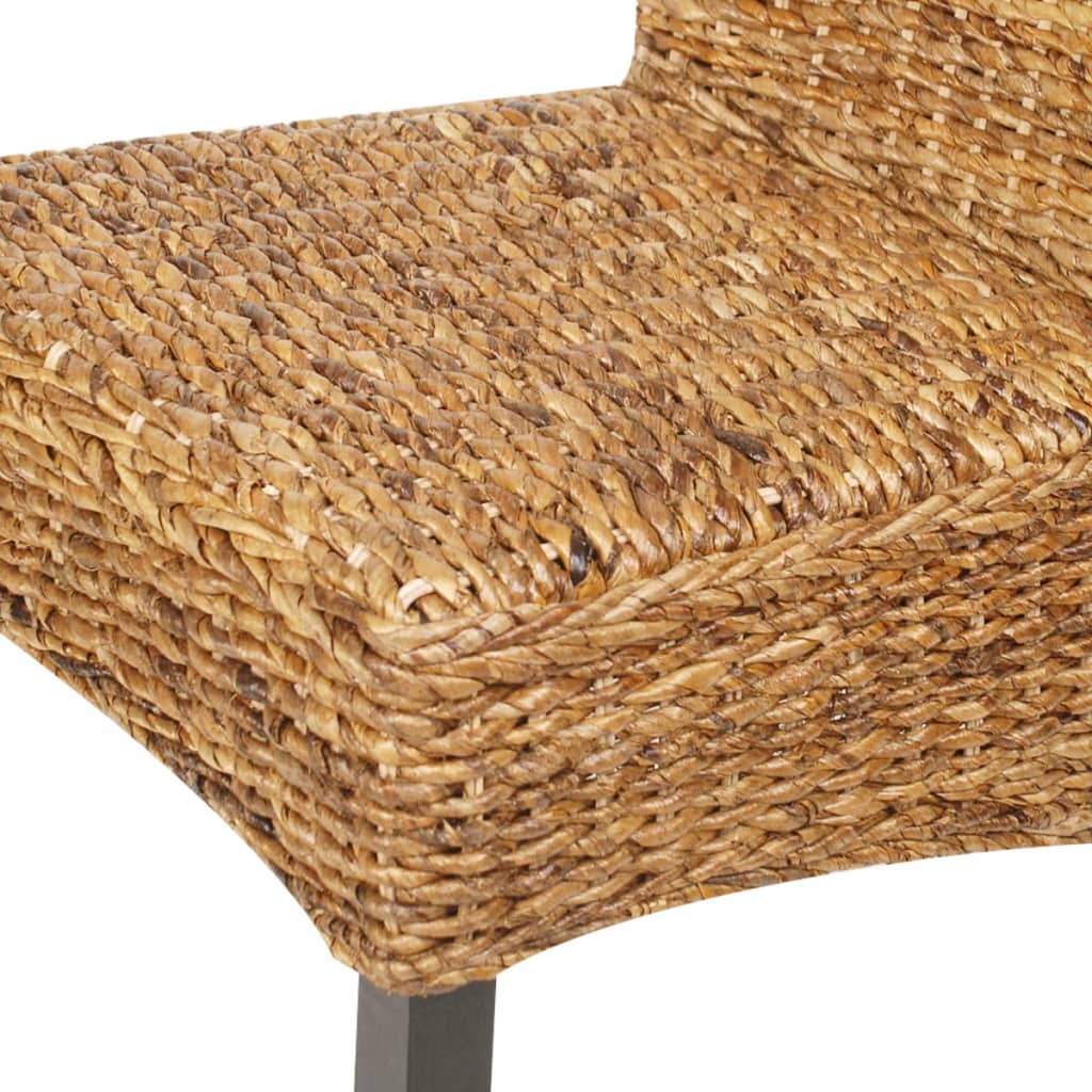 Eetkamerstoelen 6 st abaca en massief mangohout