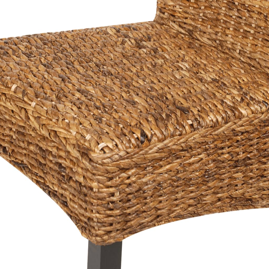 Eetkamerstoelen 2 st abaca en massief mangohout