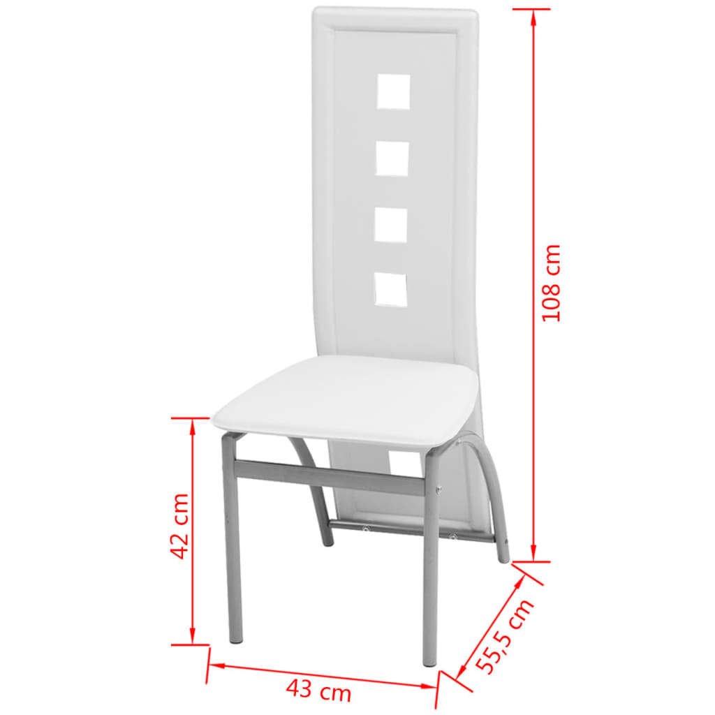 Chaises de salle à manger 6 pcs simili cuir