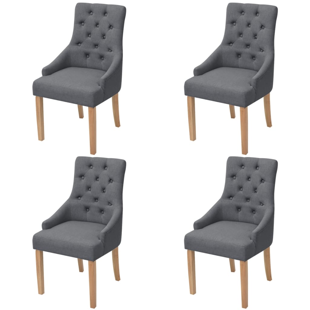 Chaises de salle à manger 2 pcs en tissu