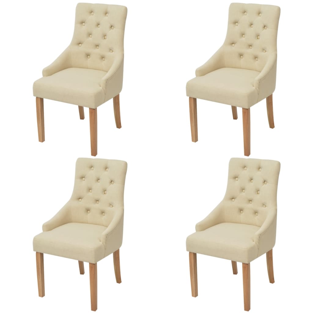 Chaises de salle à manger 2 pcs en tissu