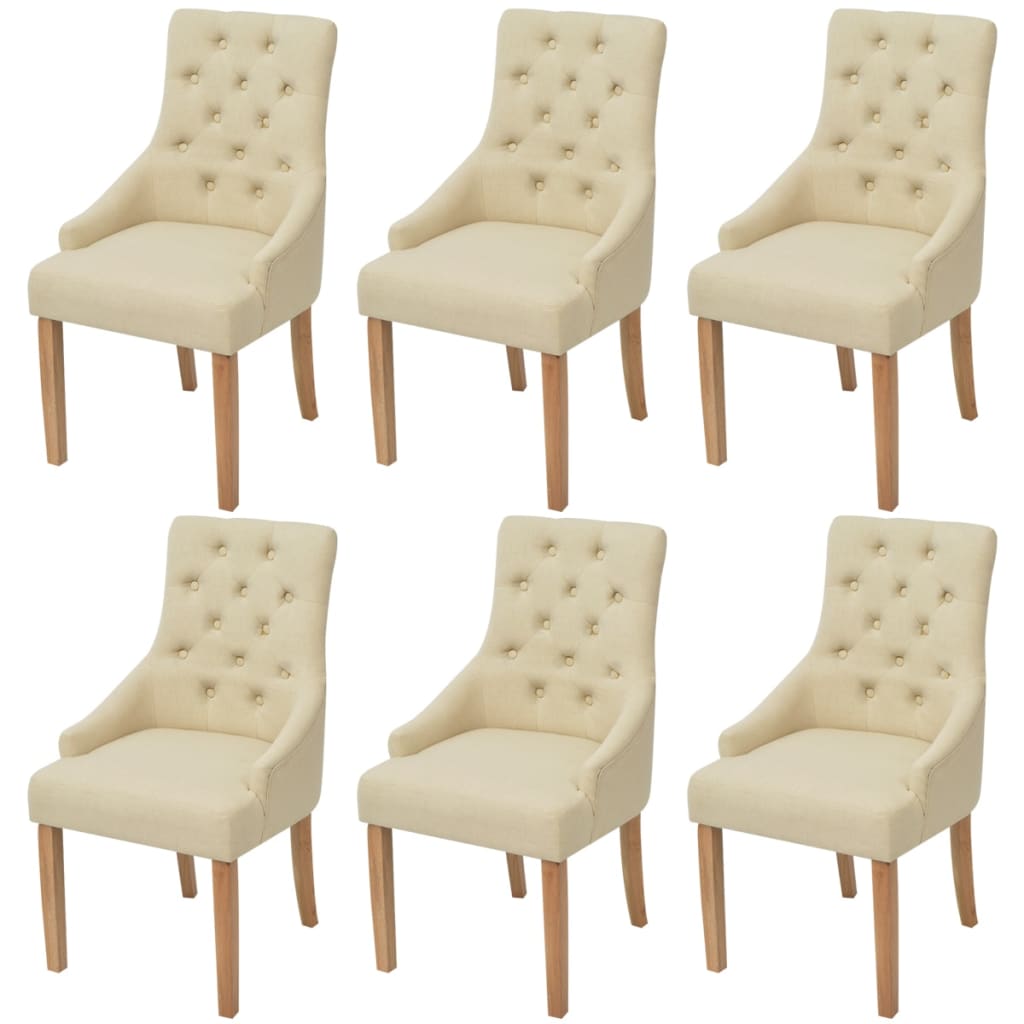 Chaises de salle à manger 2 pcs en tissu