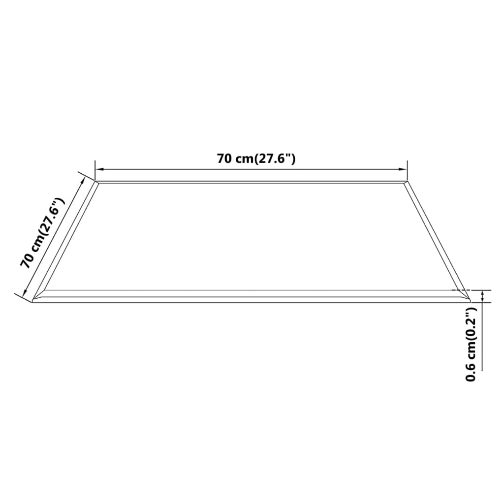 Plateau de table en verre trempé carré 800x800 mm