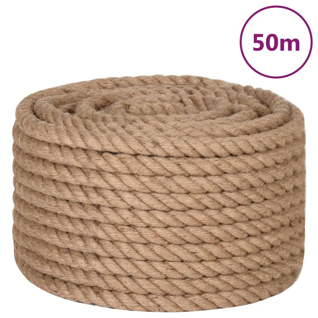 Corde de 5 m de long en jute de 50 mm d'épaisseur