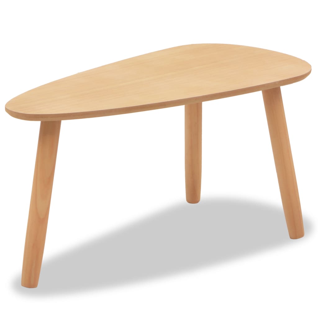 Ensemble de table basse 2 pièces en bois de pin massif