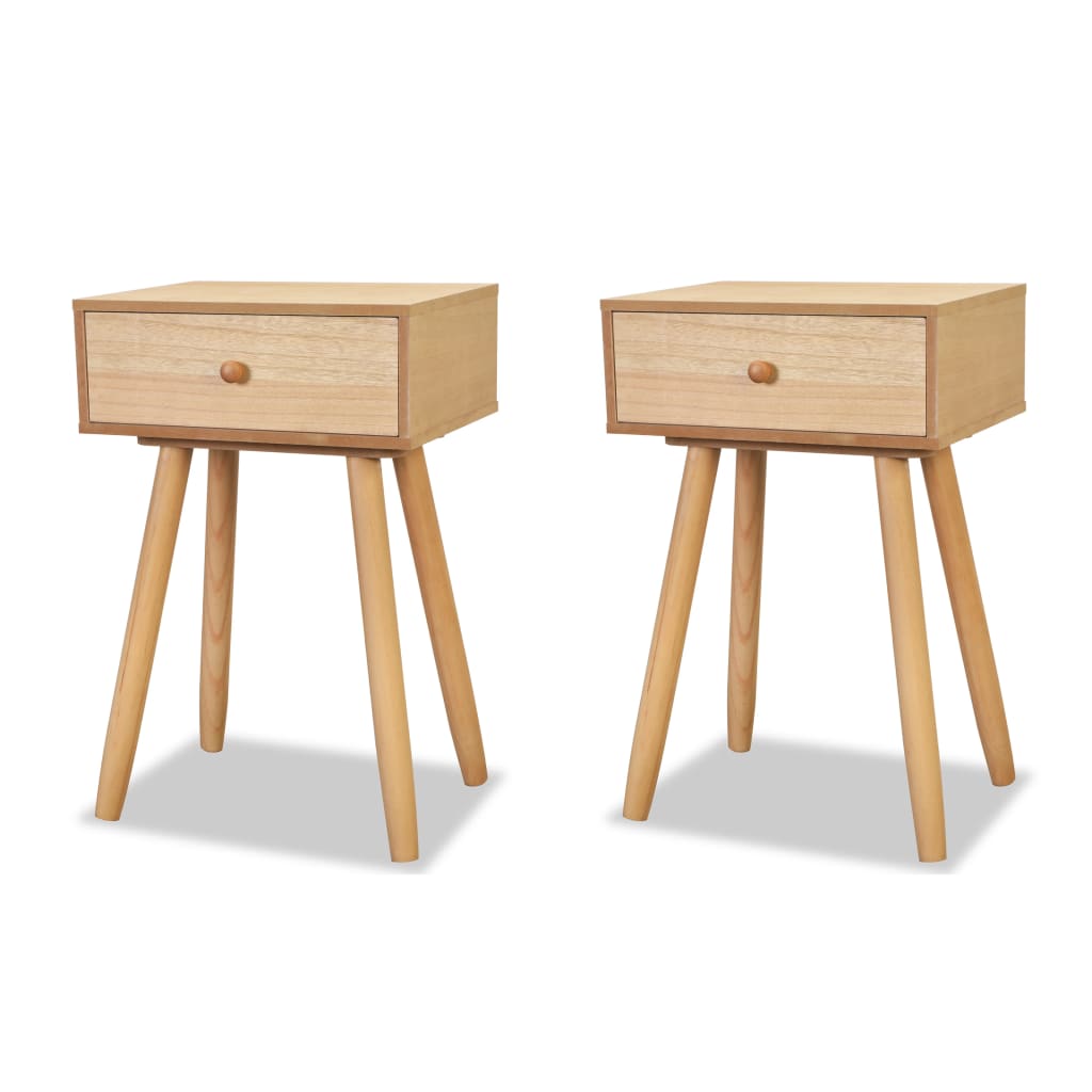 Tables de chevet 2 pcs 40x30x61 cm en bois de pin massif