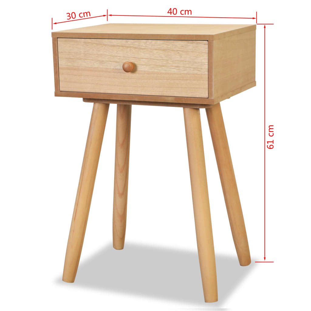 Tables de chevet 2 pcs 40x30x61 cm en bois de pin massif