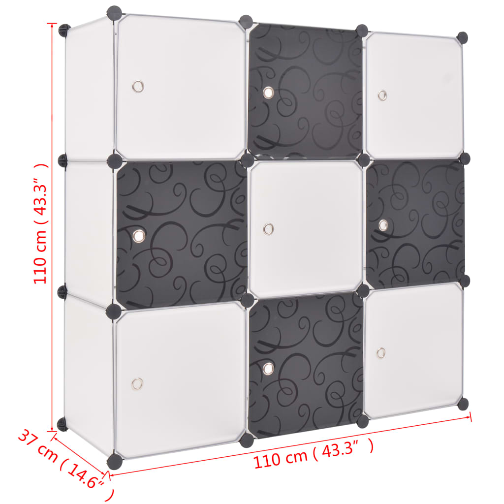 Meuble de rangement à 9 compartiments