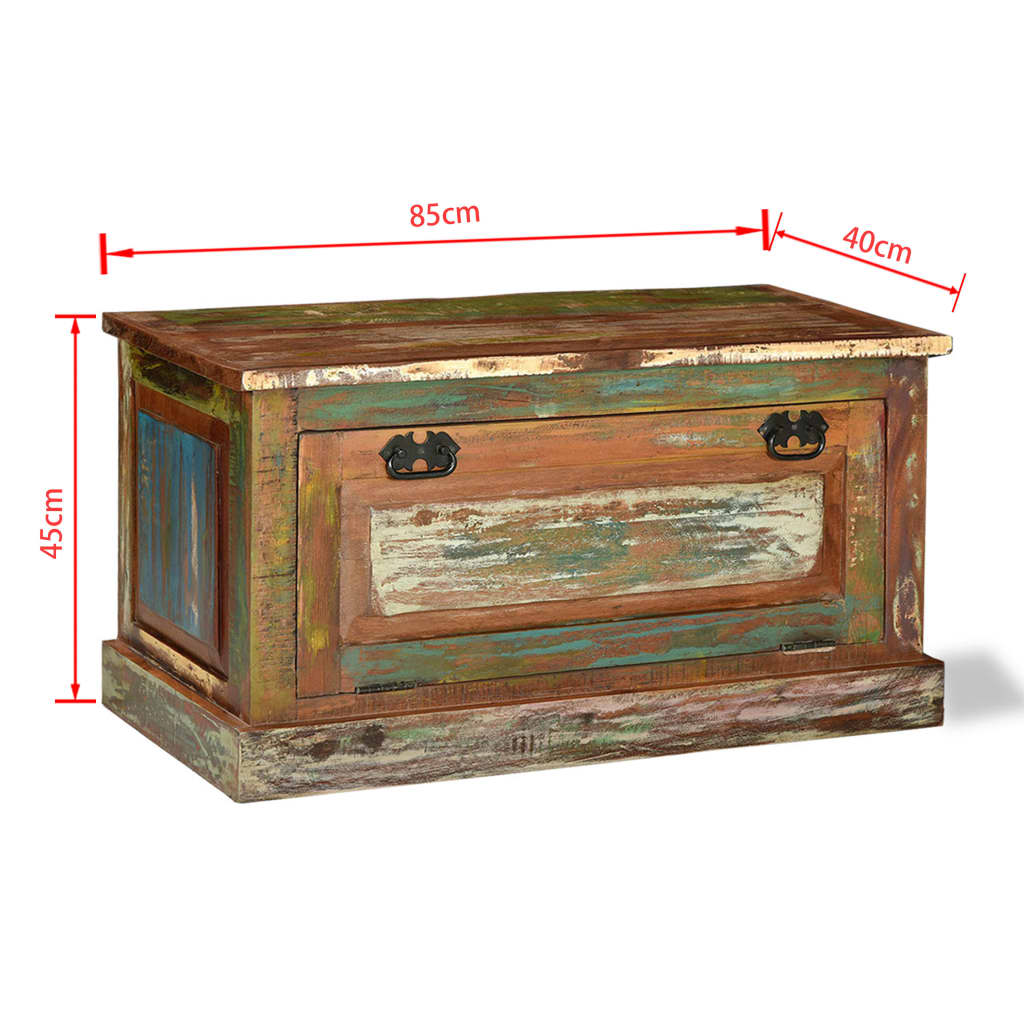 Schoenenopbergbank 85x40x45 cm massief mangohout