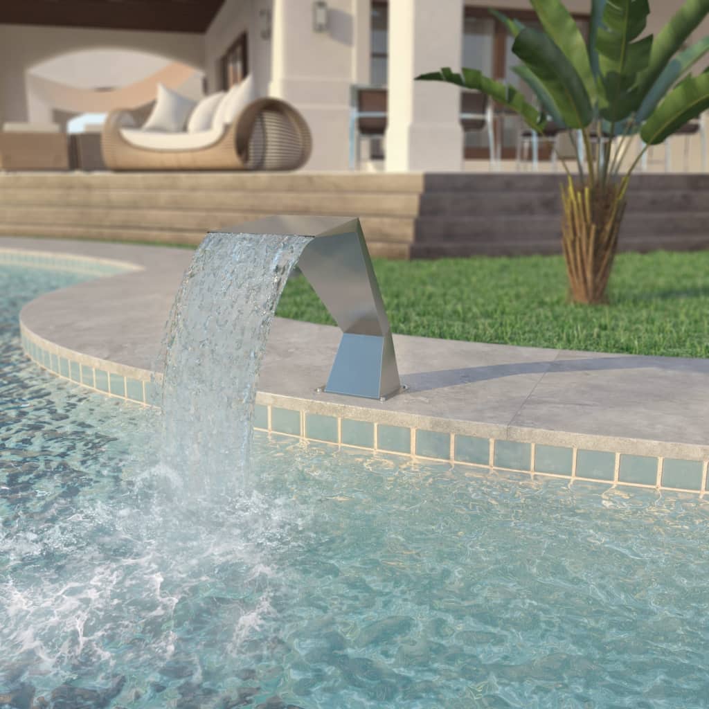 Fontaine de piscine 64x30x52 cm en acier inoxydable argenté