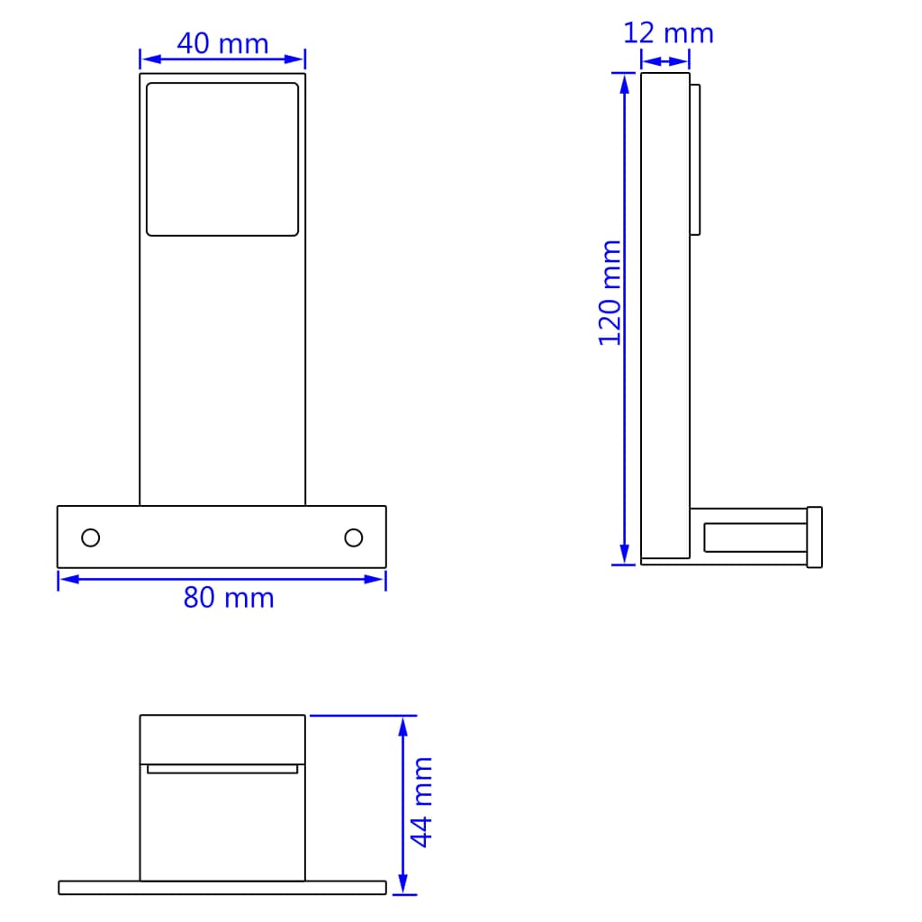 Lampe miroir 2 W blanc froid 2 pcs