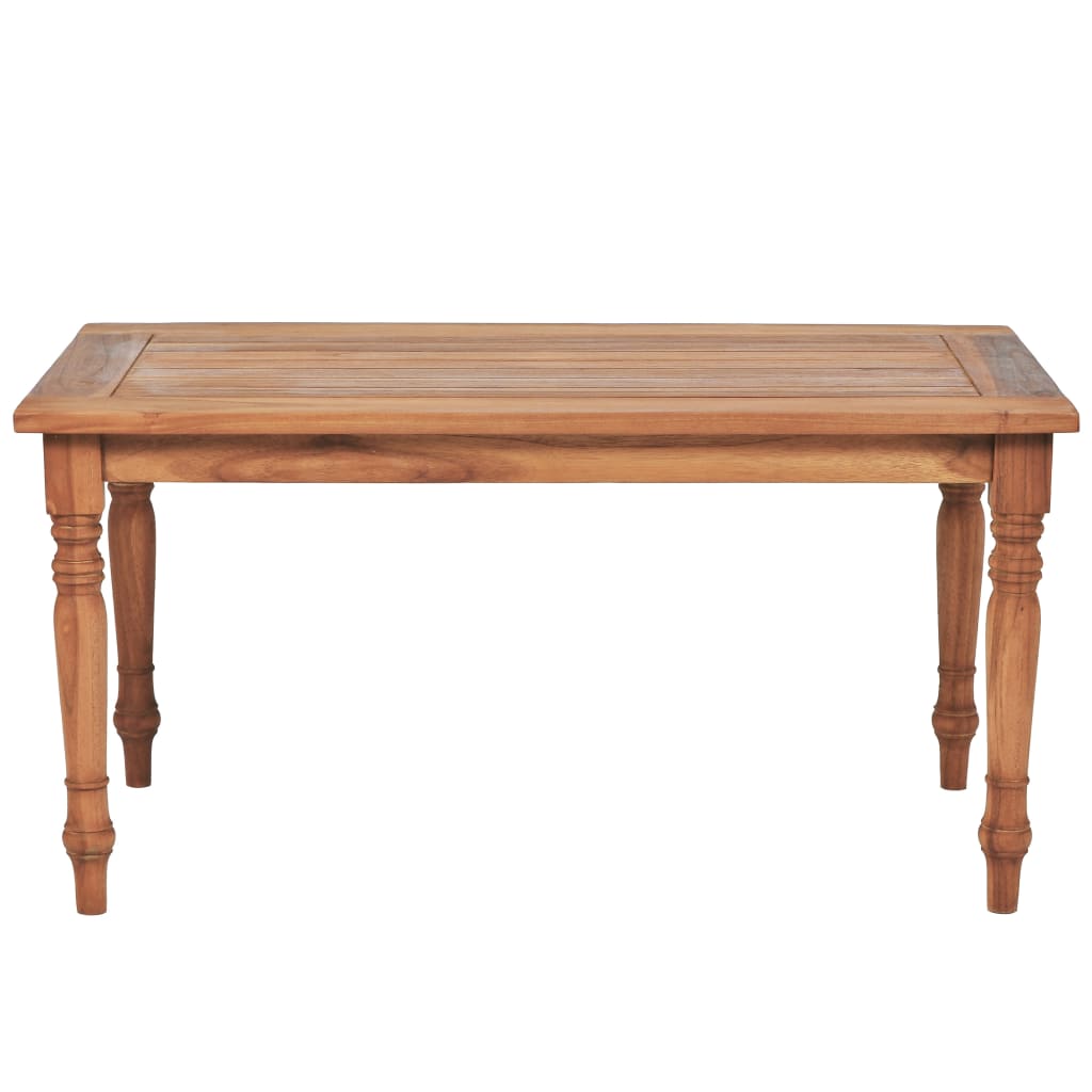 Table basse Batavia 90x50x45 cm teck massif blanchi