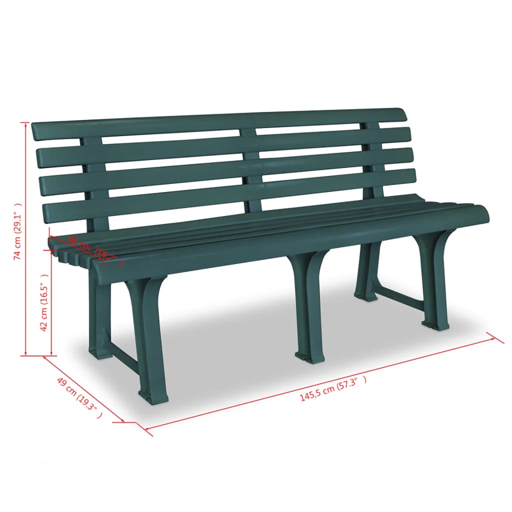 vidaXl Tuinbank 145,5 cm kunststof