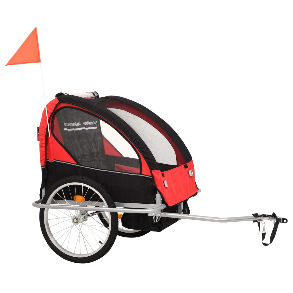 Fietstrailer kinderwagen 2-in-1 blauw