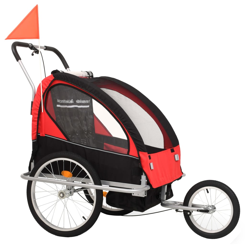 Fietstrailer kinderwagen 2-in-1 blauw