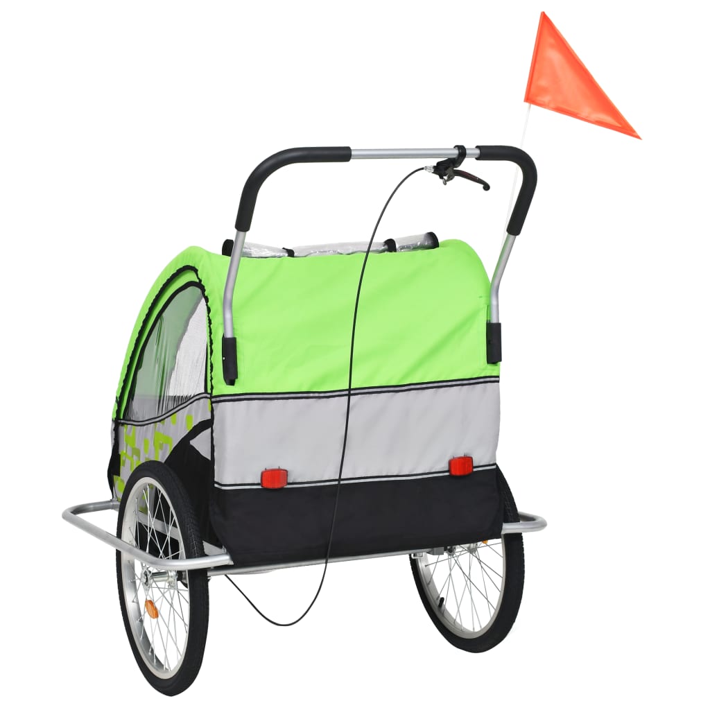 Fietstrailer kinderwagen 2-in-1 blauw