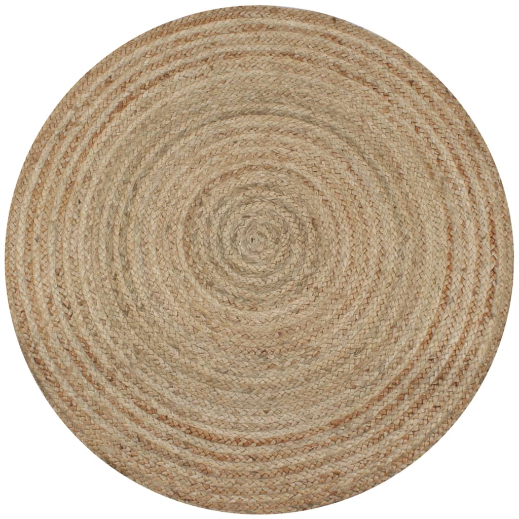 Tapijt rond 210 cm gevlochten jute