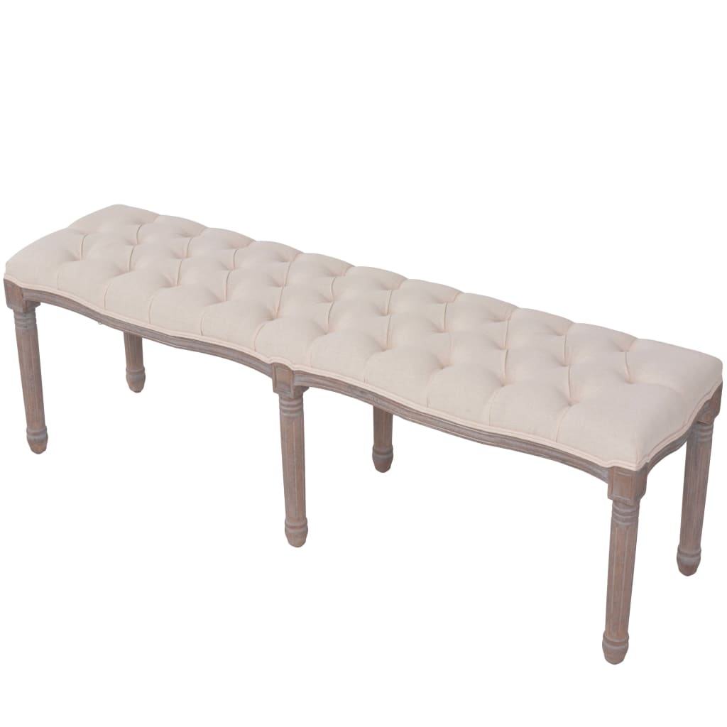 Banc 150x40x48 cm lin bois massif gris foncé