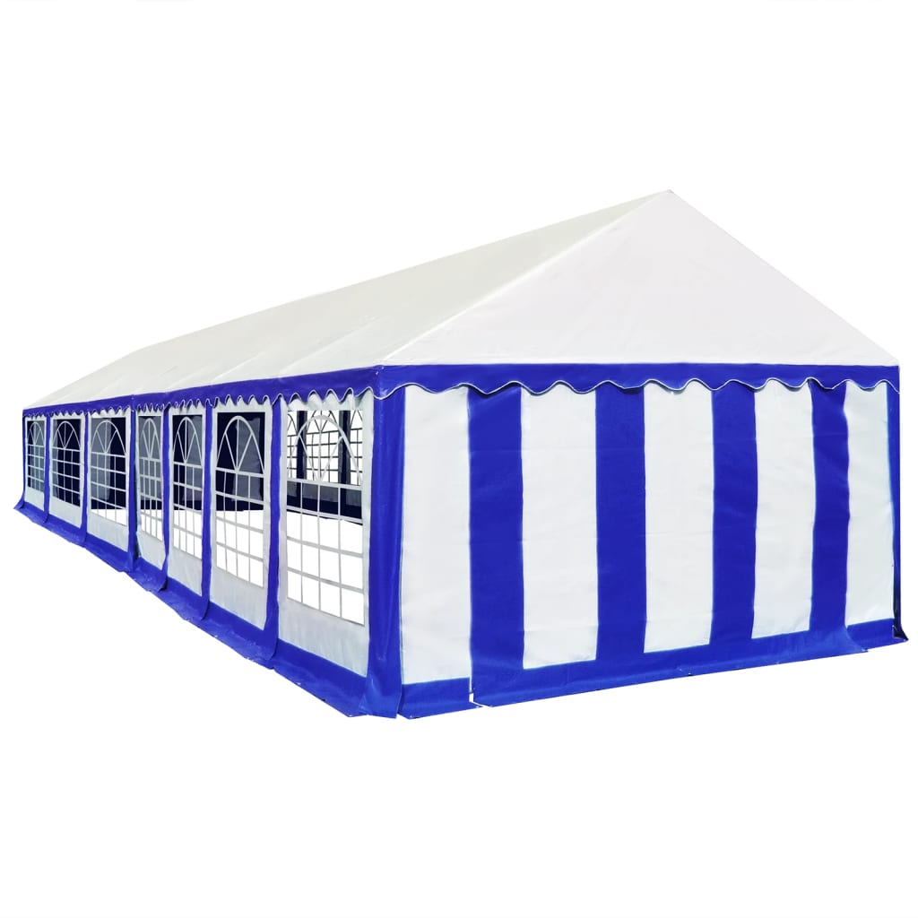 Partytentdoek 6x14 m blauw en wit