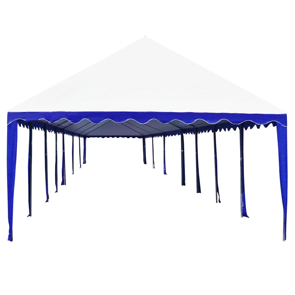 Partytentdoek 6x14 m blauw en wit