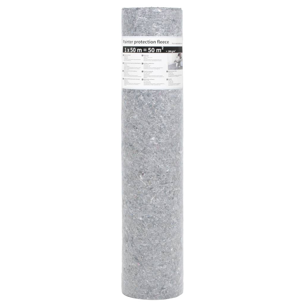 Peinture non-tissé antidérapant 50 m 280 g/m² gris 2 pcs