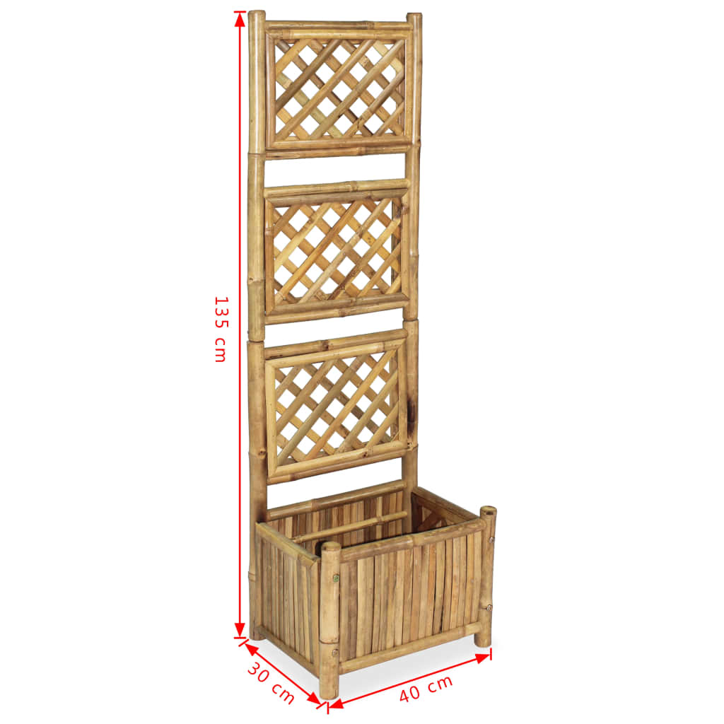 Plantenbak verhoogd met rek 40 cm bamboe