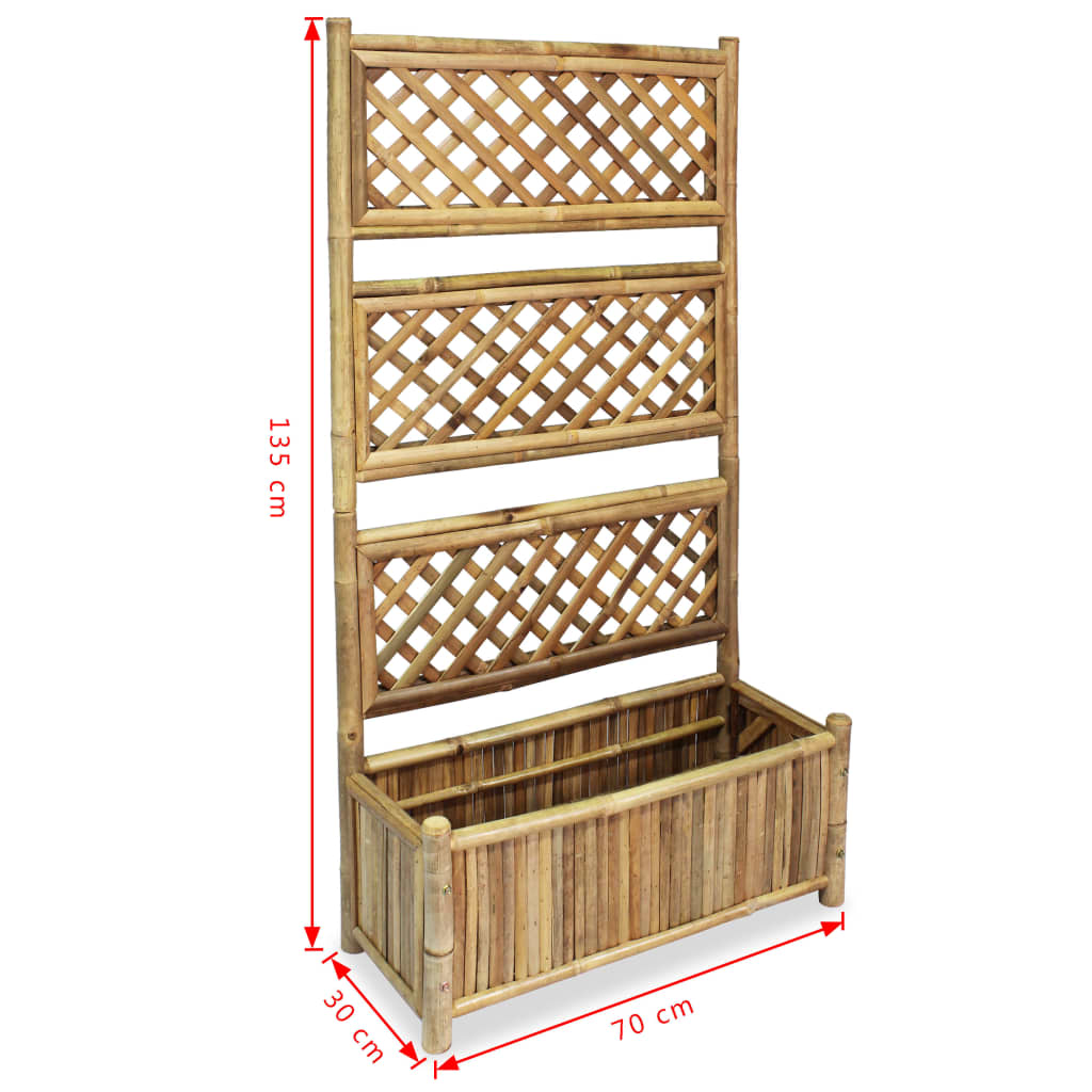 Plantenbak verhoogd met rek 40 cm bamboe