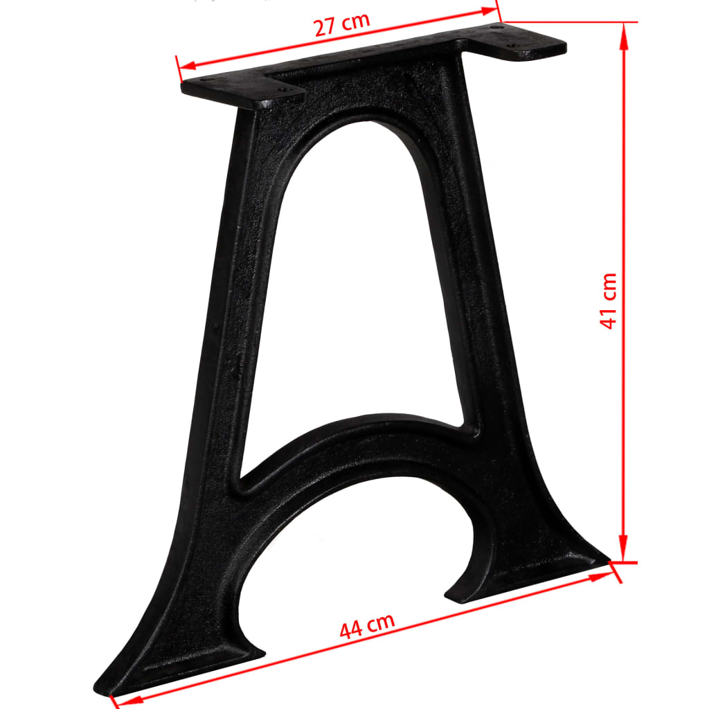 Bankpoten 2 st O-frame gietijzer